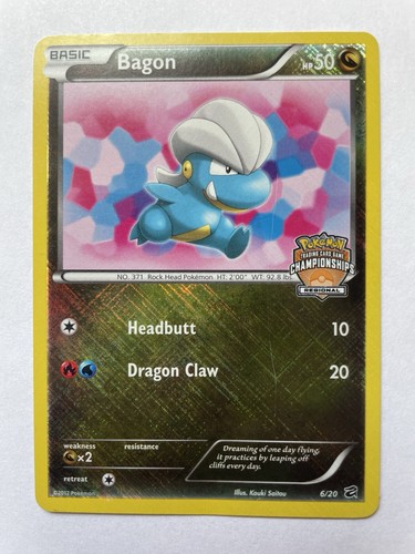 Bagon 6/20 LP Crosshatch Holo Regional Championships Stamped Promo Pokemon TCG