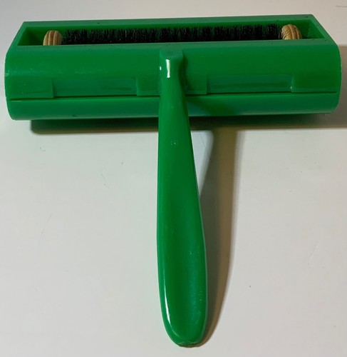 Vintage Plastic Table Crumb Sweeper Painted Tulip Built in Brush Silent Butler - Picture 4 of 6