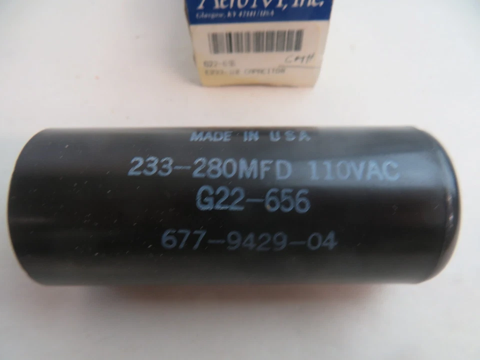 AERO M INC AC CAPACITOR MOTOR START 110VAC G22-656 622-656 NOS Foto 2 de 3