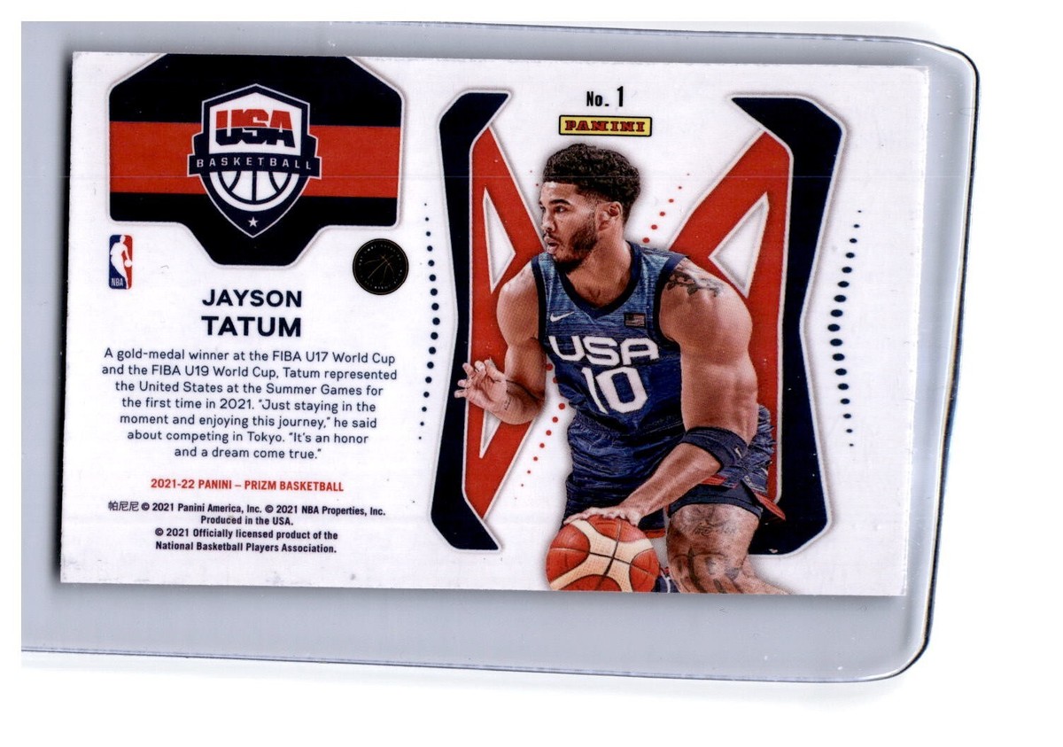 2021-22 Panini Prizm NBA Jayson Tatum USA Basketball Insert #1 Boston  Celtics
