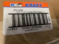 (5 PACK) KRAFT  3" x 1-1/2" EIFS Outside Corner Tool with Wood Handle PL506