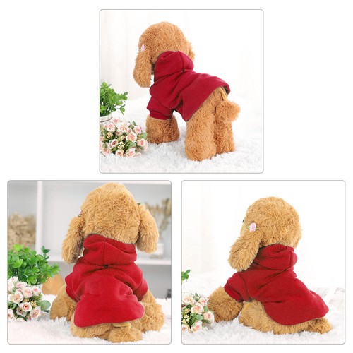 Sudadera con Capucha de Perro de algodón Ropa de Mascota abrigo rojo L - Imagen 2 de 7