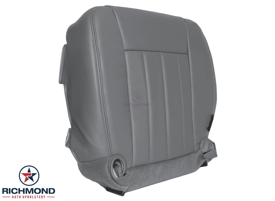 Para Dodge Dakota SLT 2005-2007 - Cubierta de asiento de cuero inferior del conductor gris pizarra mediana Foto 2 de 4