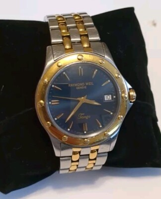 Raymond Weil Tango Two-Tone Blue Dial Quartz 35mm Mens Watch