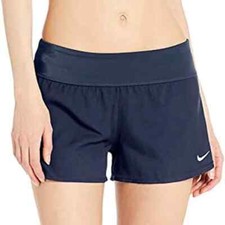 NWT NIKE activewear sports training swim navy shorts women's' new