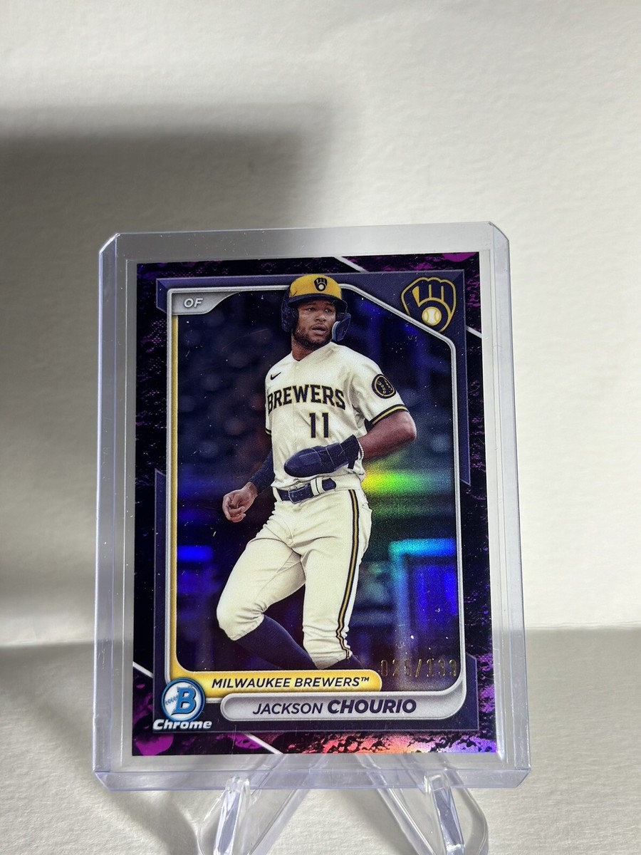 2024 Bowman Chrome Jackson Chourio Purple Lunar SP /199 RC 
