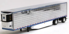 DCP 1/64 chrome/blue Utility 53ft spread axle reefer trailer new no box