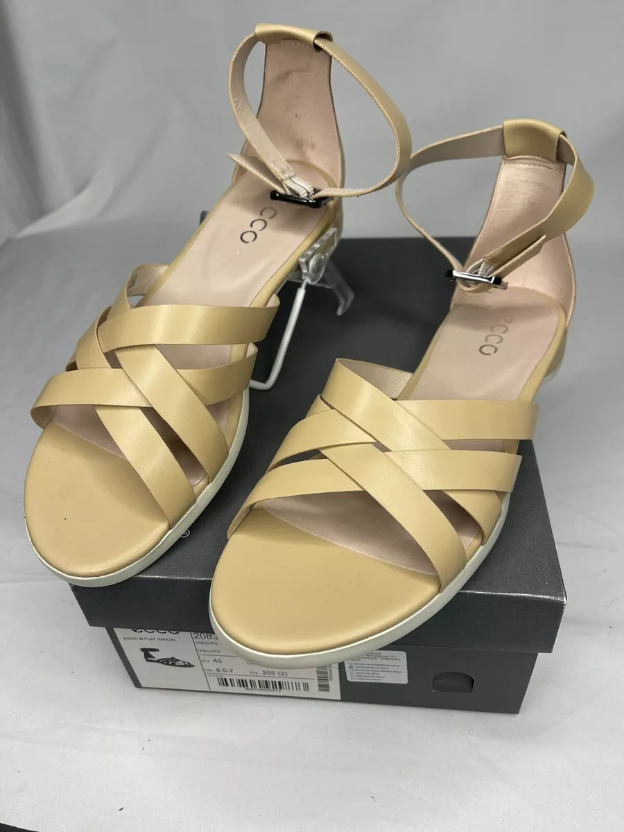 Nuværende frelsen Hop ind ECCO W Flat Ankle Strap Sandals Leather Volluto EU 40 US 9.5 | eBay