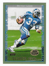 1999 Topps Collection Football Card Sedrick Irvin Detriot Lions #349 Rookie RC. rookie card picture