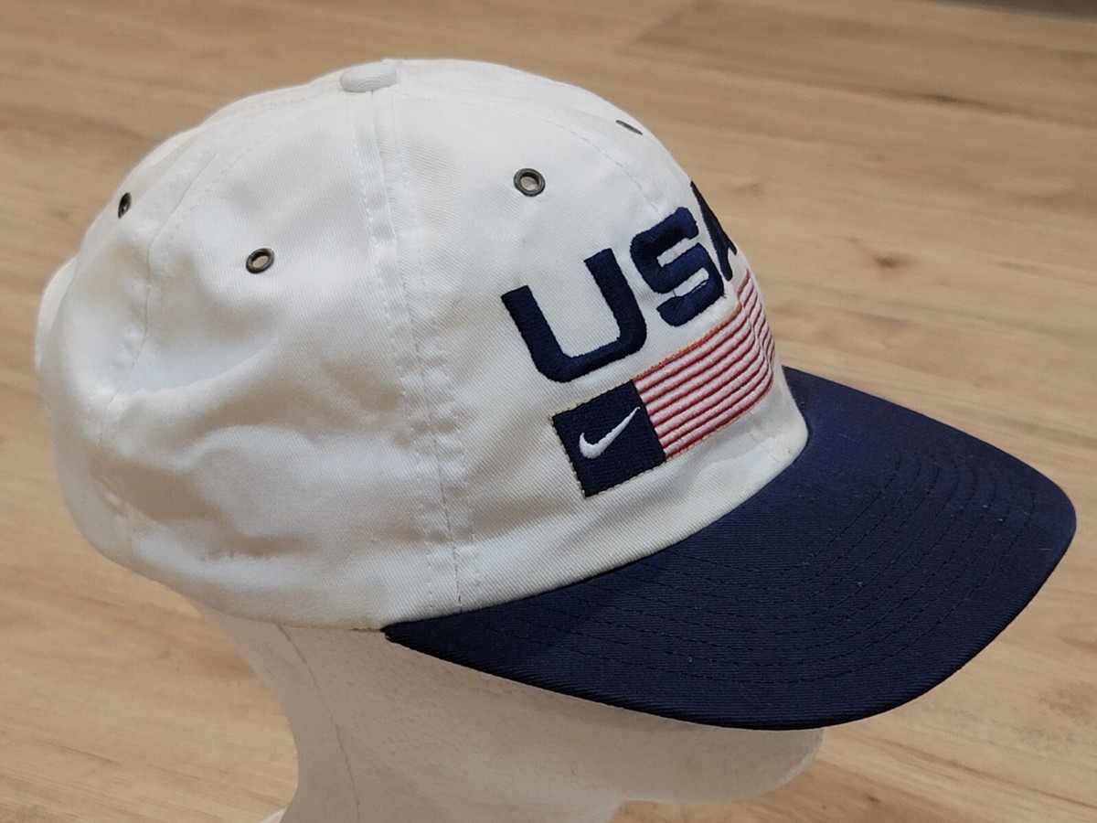 帽子 Vintage Nike 90s hat VINTAGE Nike Hat Cap Snap Back Blue Yellow Swoosh Baseball