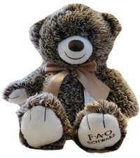 F.A.O Schwarz Teddy Bear Plush 2018 Soft Furry Cute Brown Original Tag