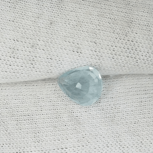 2.18 Cts Beautiful Luster Fancy Pear "Sky Blue" Natural Aquamarine...!!!!! - Picture 2 of 2