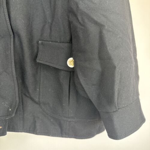 Vintage Dorene Jacket 70s 80s Size 20 Black Brown Beige Check 100% Pure New Wool - Picture 4 of 12