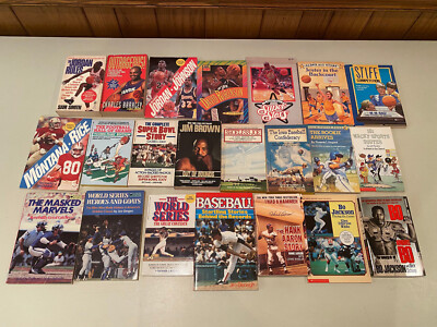 22 sports books: Michael Jordan, Hank Aaron, Bo Jackson, Charles Barkley etc.