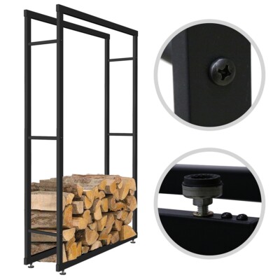 Kaminholzständer 150x40CM Brennholzregal Kaminholzablage Holzkorb Holzregal