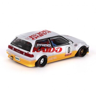 MINI GT X KAIDO HOUSE HONDA CIVIC EF KANJO V1 1/64 DIECAST WHITE