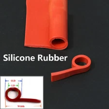 Silicone Rubber P Profile Sealing Strip Red P-Type High Temp Oven Steam Seals