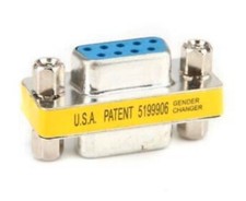 9Pin RS-232 DB9 Female to Female Serial Cable Gender Changer Coupler Adapter