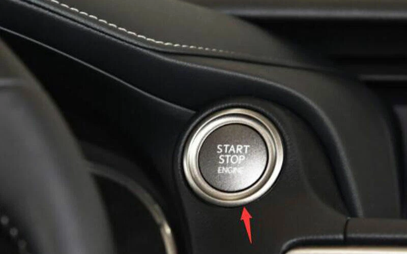 One-Click Startup Switch Cover For Lexus IS300 350 14-2019 Real Red Carbon Fiber — 第 3/4 张图片