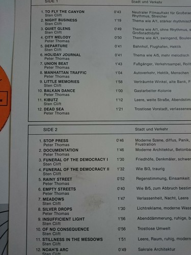 LIBRARY SOUND MUSIC ALBUM 3 Sten Clift / Peter Thomas *Vinyl NM*1973* - Bild 3 von 3