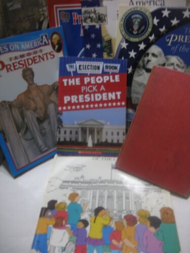 8 PC. SET U.S PRESIDENTS LOT-HOW TO BE PRESIDENT- PATRIOTIC HOLIDAYS-GEORGE W. - 第 1/6 張圖片