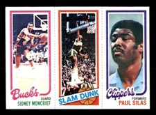 1980 Topps Basketball #110 Moncrief Shelton Silas NM/MT *e12