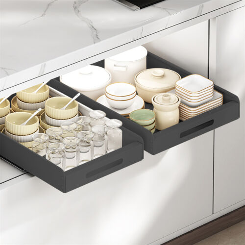 Pull out Cabinet Organizer Expandable Roll out Pantry Shelf Storage for Kitchen - Picture 4 of 13