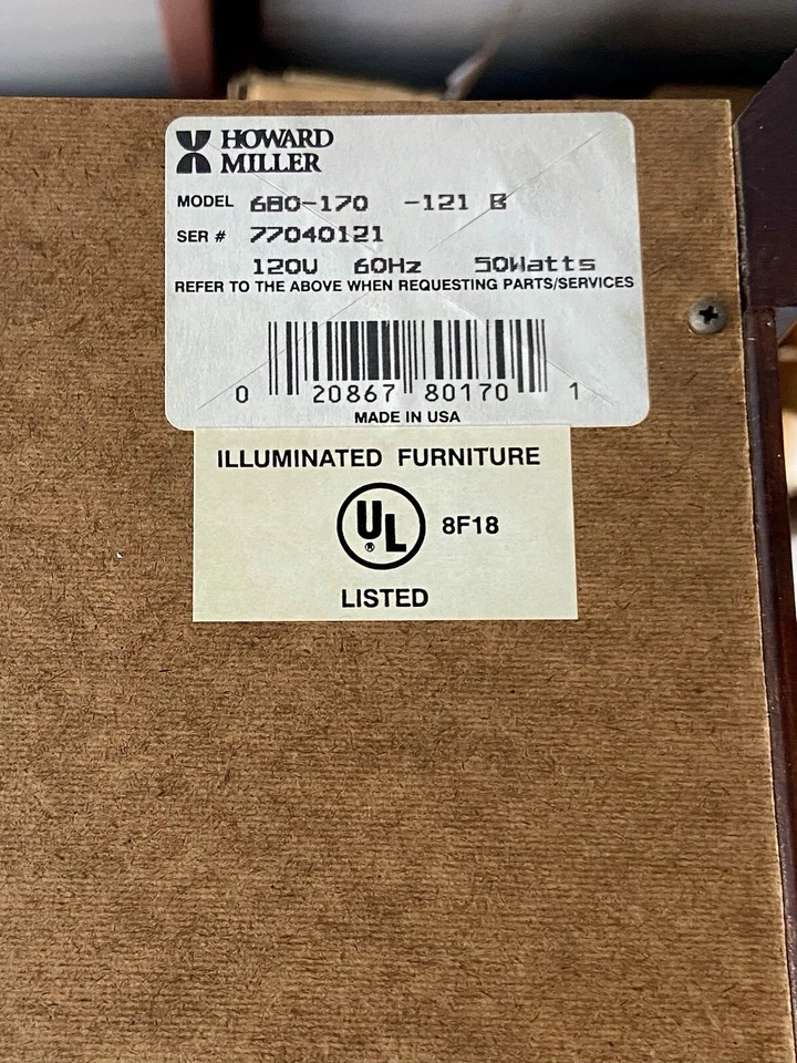 Howard Miller Curio Display Cabinet 680-170 Aldridge Windsor Cherry 680170 - Image 2 of 3