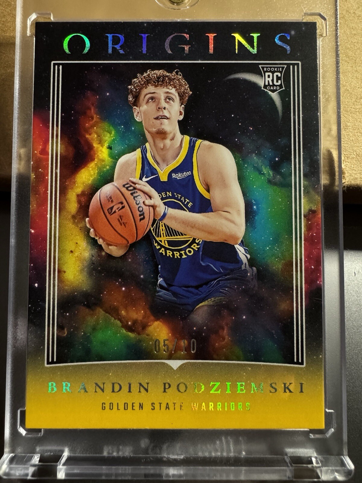 2023-24 Panini Origins - #24 Gold Rookie Brandin Podziemski /10