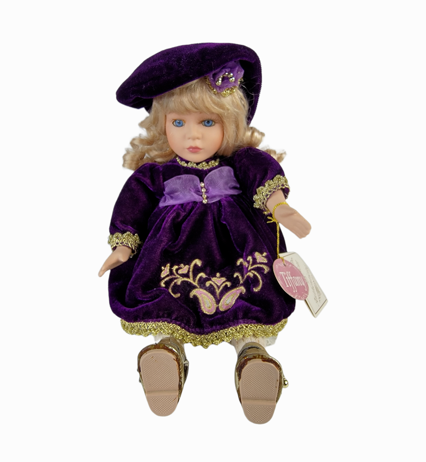 Beautiful Dan Dee Collector's Choice Tiffany Wind-up Musical Porcelain Doll