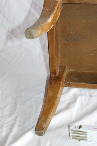 Biedermeier Weichholz Holzbank Hocker Fußbank Schemel Bauernhocker um1840 - Bild 14 von 20