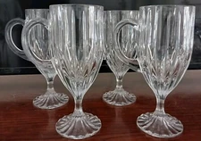 Mikasa PARK LANE Crystal Tall Irish Coffee Mugs - Set/4 - Free U.S. Shipping 