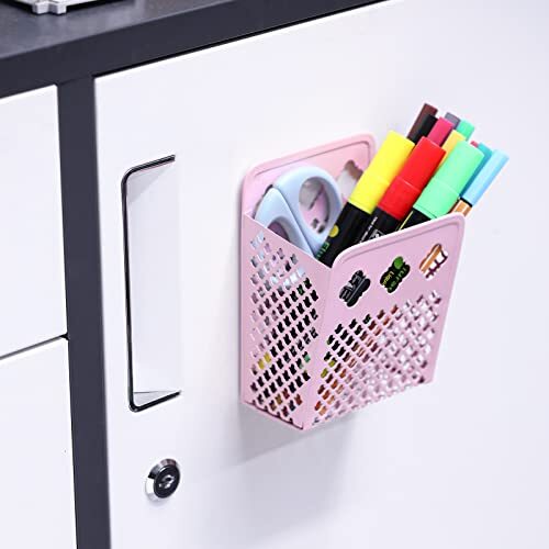 Magnetic Pencil Holder - Magnetic Locker Organizer, 1 Pack 1 Basket 1 Pack Pink - Bild 7 von 7