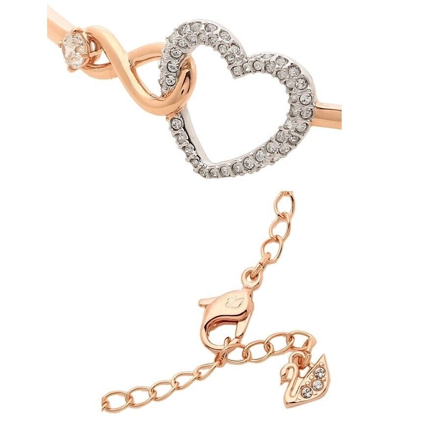 New w Gift Box SWAROVSKI Brand 5518869 Rose Gold Infinity Heart Bangle Bracelet New w Gift Box SWAROVSKI Brand 5518869 Rose Gold Infinity Heart Bangle Bracelet