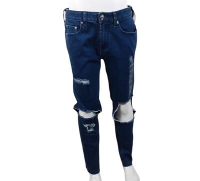 Pacsun LA Women's Blue Skinniest Distressed Cropped Hem Jeans