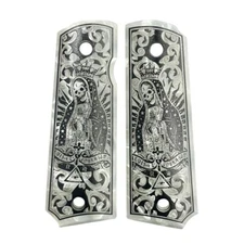 1911 Grips Full-Size Custom Grips fits Colt Springfield Engraved la Santa Muerte