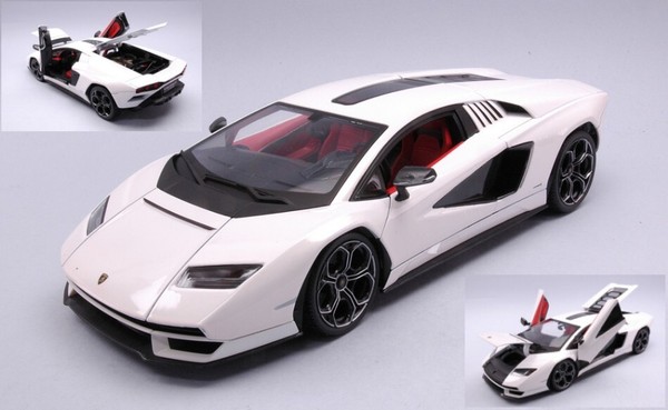 Modellauto Statisch Maisto Lamborghini Countach Lpi 800-4 Weiss Massstab 1:18-image