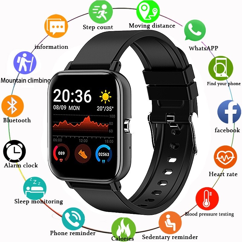 Montre intelligente d'appel Bluetooth pour surveiller sa fréquence cardiaque sans téléphone