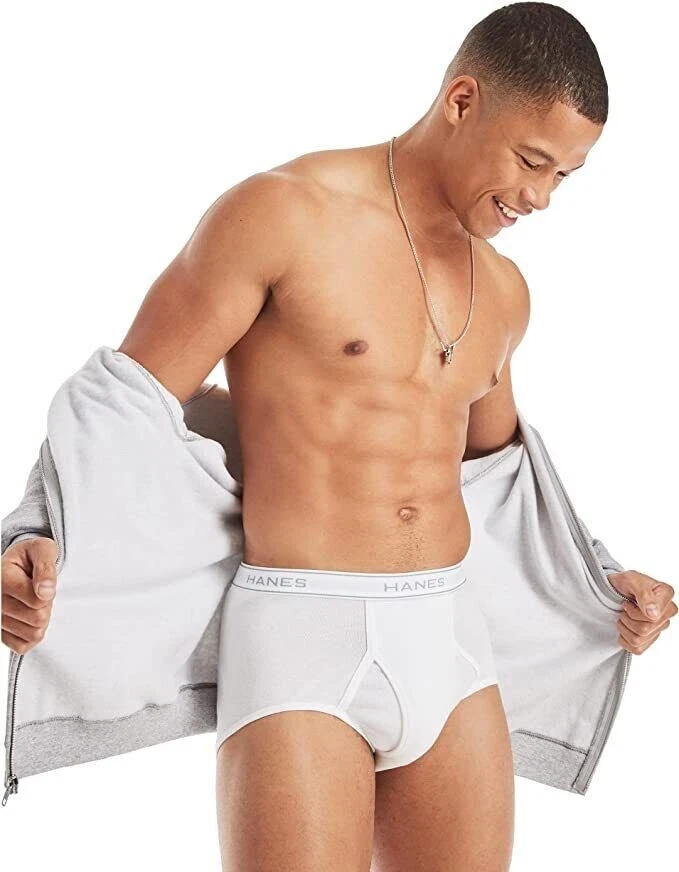 Hanes Men's Tagless Cotton Brief, White, Small (Pack of 6