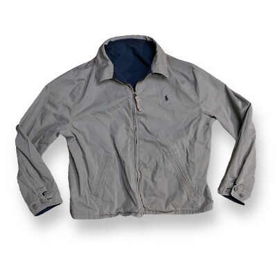 POLO RALPH LAUREN ナイロンジャケット グレー Vintage Polo Ralph Lauren Pony Reversible Blue & Gray Jacket Men's