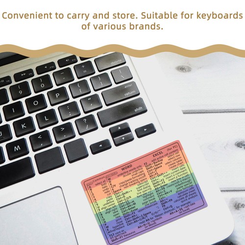 4 Sheets Tastaturkürzel-Aufkleber Fräulein Laptopaufkleber Für Männer - Photo 9/12