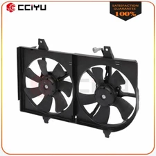 AC Radiator Condenser Dual Cooling Fan Fits Infiniti I35 Nissan Maxima 620710