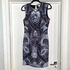 H&M Dress Women's UK 12 Multicoloured Sleeveless Lined Open Back