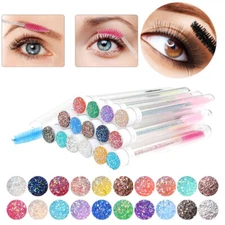 1PC Diamond Tube Eyelashes Brushes Mascara Wands Crystal Handle  Dust-Proof