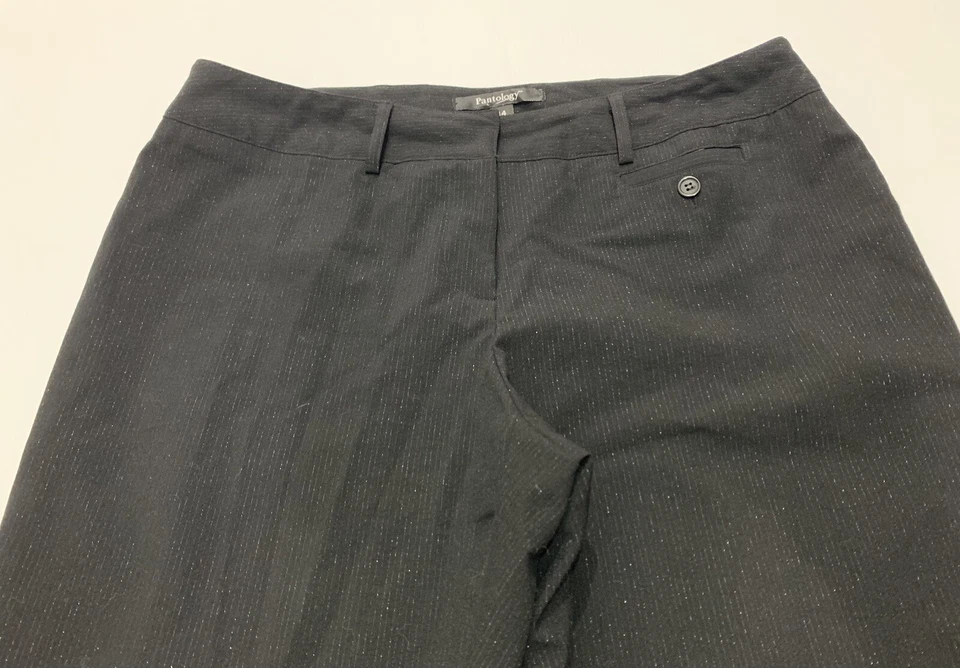Pantalones de trabajo brillantes PANTOLOGY negros para dama talla 14 - *Excelente estado* Foto 2 de 4