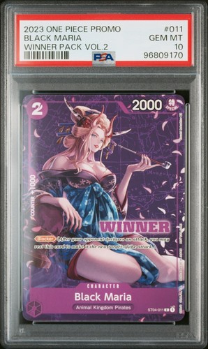 PSA 10 - Black Maria - WINNER - ST04-011 - TNMT Pack 2 - Promo - One Piece TCG