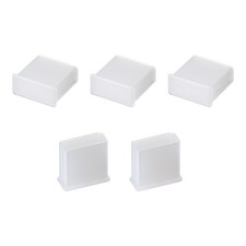 Plastic USB 2.0 Anti-Dust Stopper Cap Cover Semi Clear 5pcs