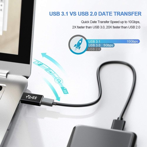 Double Sides 10Gbps, USB 3.1 GEN 2 Male to Type-C Female Adapter, Support Bot... - Picture 6 of 8