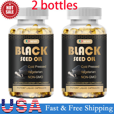 240 Black Seed Oil 1000mg - 100% Pure Organic COLD PRESSED Cumin Nigella Sativa