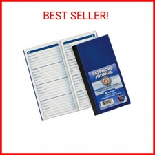 Adams Password Journal, 6.25 x 3.25 Inches APJ99 , Blue